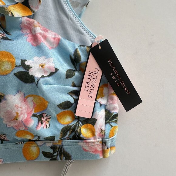 Victoria’s Secret Blue Lemon Ruffle One Shoulder Swim Top and Bottom Bikini CHEE - Picture 7 of 16